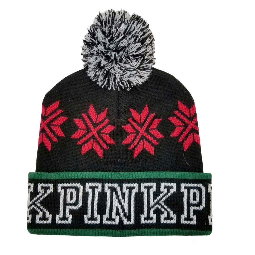 PINK Victoria's Secret Pom Pom Beanie One Size